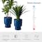 Glitzhome® 16.75" Cobalt Blue Faux Ceramic Urn Plastic Planters, 2ct.